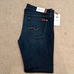 Woman’s 7 for All Mankind Original Bootcut NY Dark Blue Jeans Size 32 NWT